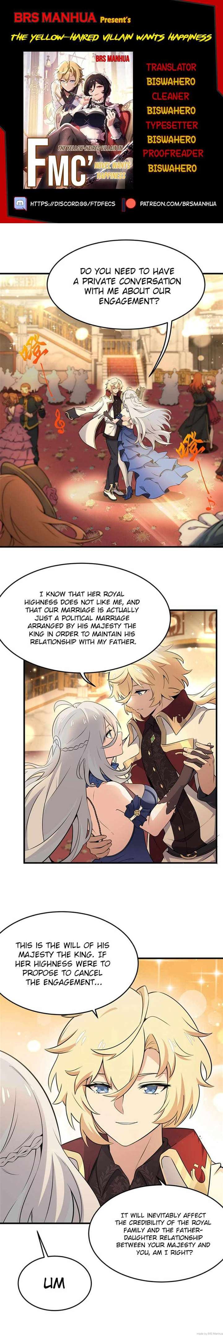 The Yellow-Haired Villain in Female Main Character’s Novel Wants Happiness Chapter 6 - Page 1