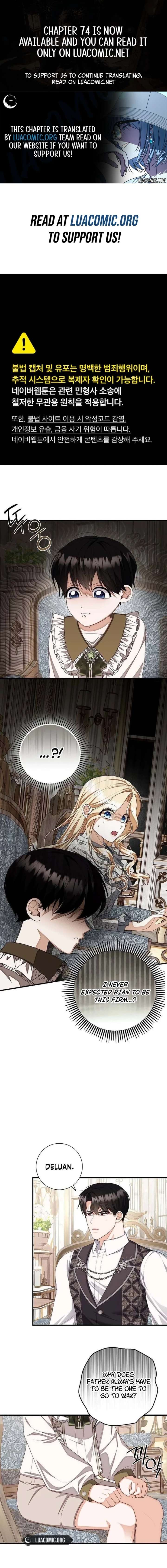 I Became the Mother of the Supporting Male Lead’s Son Chapter 69 - Page 1