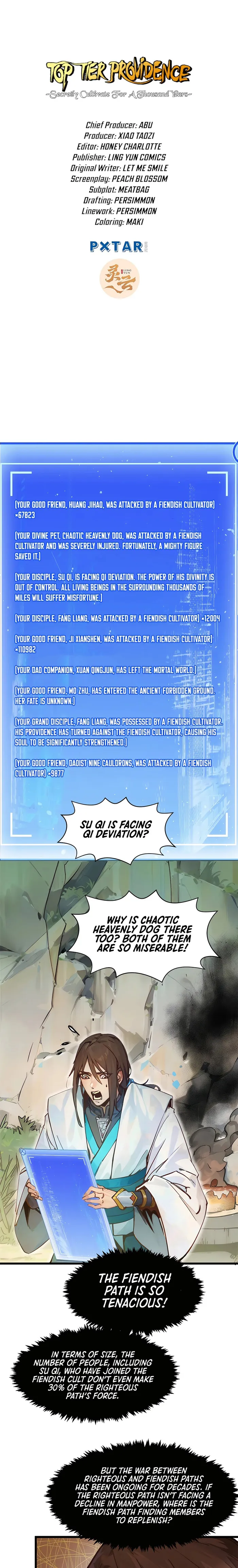 Top Tier Providence: Secretly Cultivate for a Thousand Years Chapter 141 - Page 1