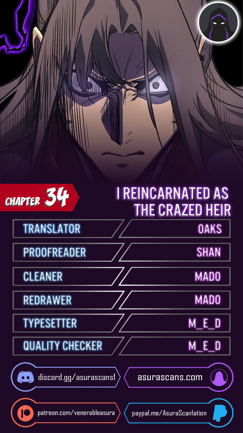 I Reincarnated As The Crazed Heir Chapter 34 - Page 1