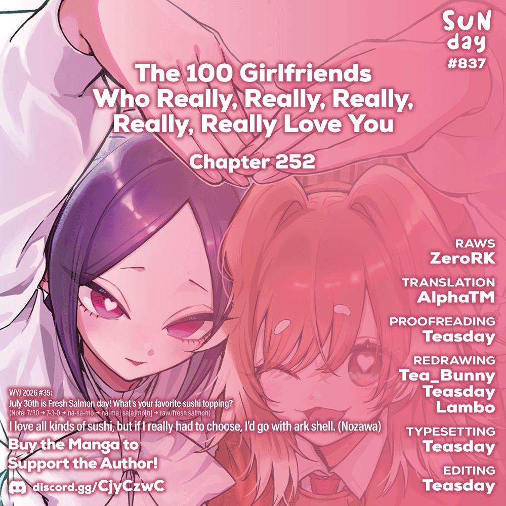 The 100 Girlfriends Who Really, Really, Really, Really, Really Love You Chapter 252 - Page 1