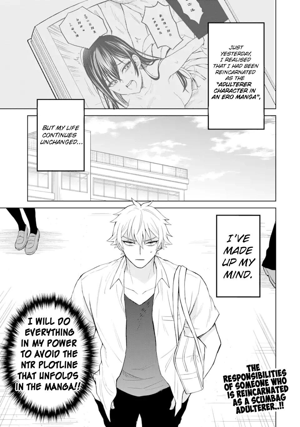 I Was Reincarnated As The Scumbag From a Netorare Manga, But The Heroine is Coming On To Me Chapter 2 - Page 1