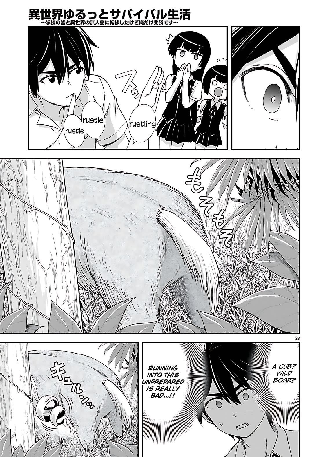 Isekai Yurutto Survival Seikatsu: Gakkou No Minna To Isekai No Mujintou Ni Tenishitakedo Ore Dake Rakushou Desu Chapter 42 - Page 24