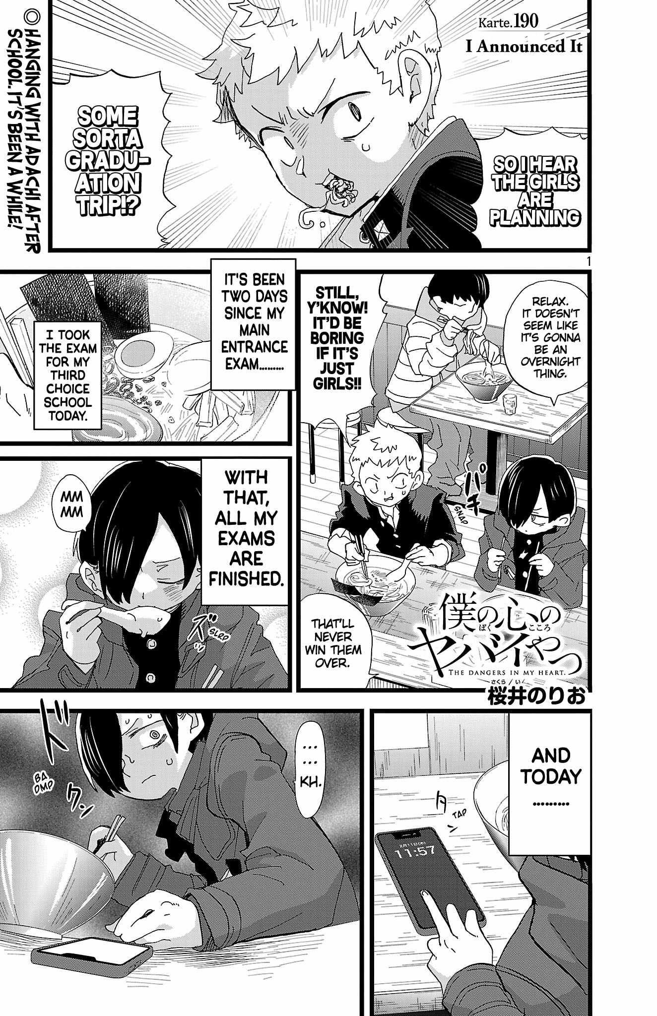 The Dangers in My Heart Chapter 190 - Page 2