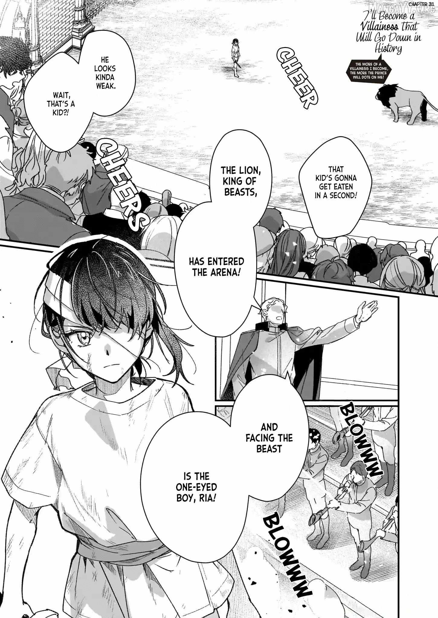 I’ll Become a Villainess That Will Go Down in History ― The More of a Villainess I Become, the More the Prince Will Dote on Me Chapter 31 - Page 1