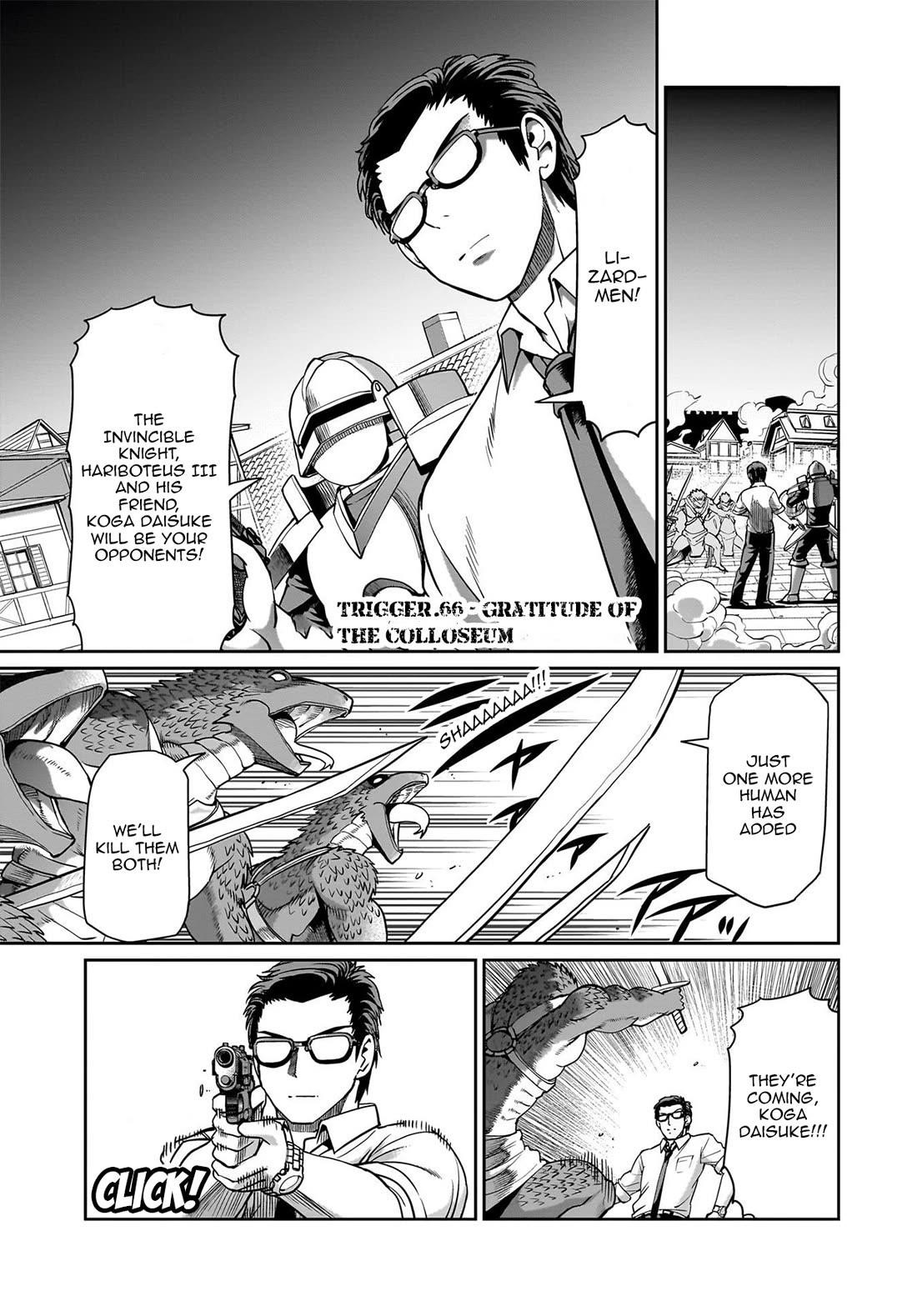 The gunner’s life of a middle-aged man summoned to another world and armed with a rifle: an airsoft addicted salaryman returns to the alternative world after work Chapter 66 - Page 2