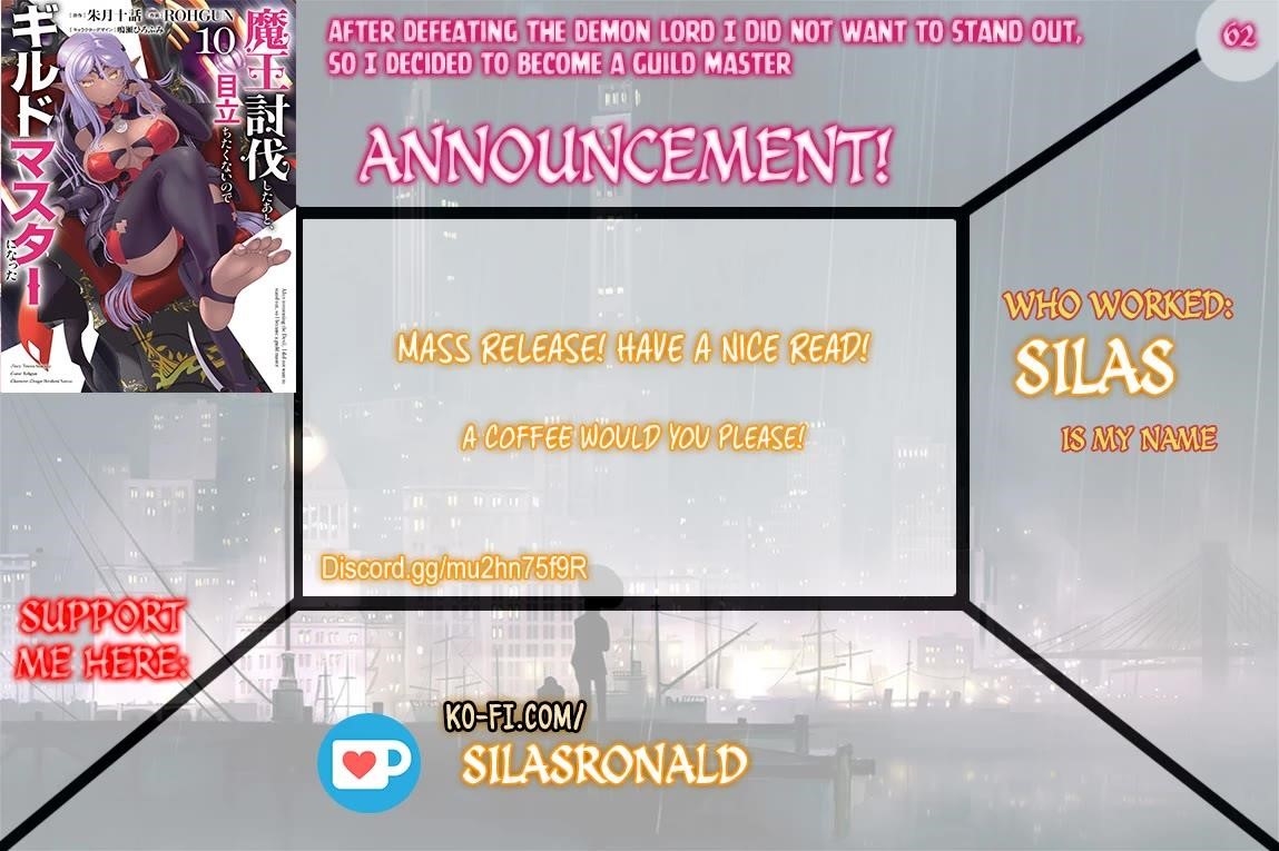 He Didn’t Want To Be The Center Of Attention, Hence, After Defeating The Demon Lord, He Became A Guild Master Chapter 62 - Page 1