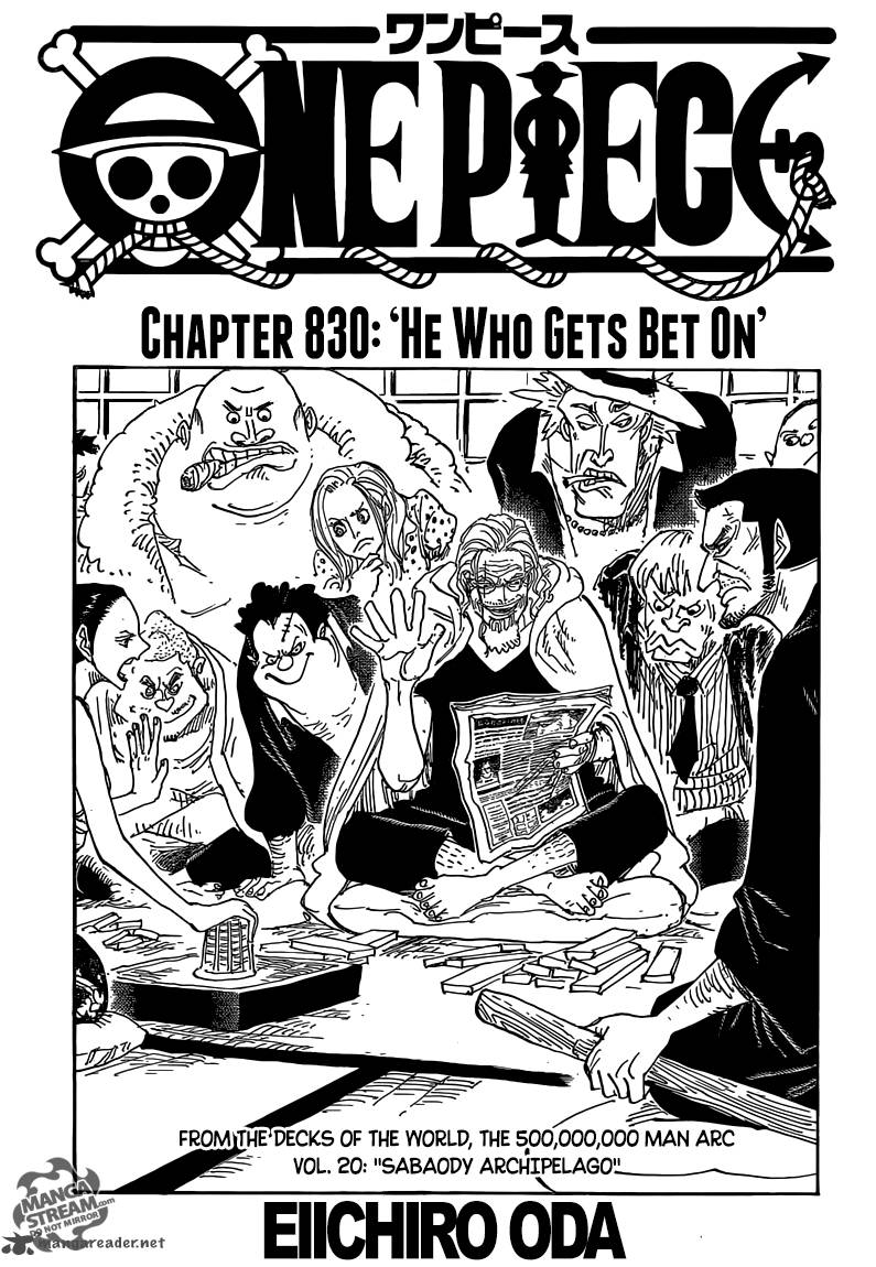 One Piece Chapter 830 - Page 1