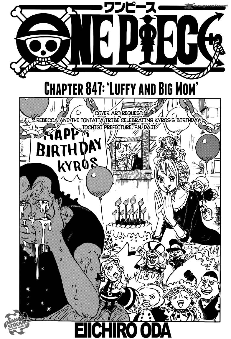 One Piece Chapter 847 - Page 1