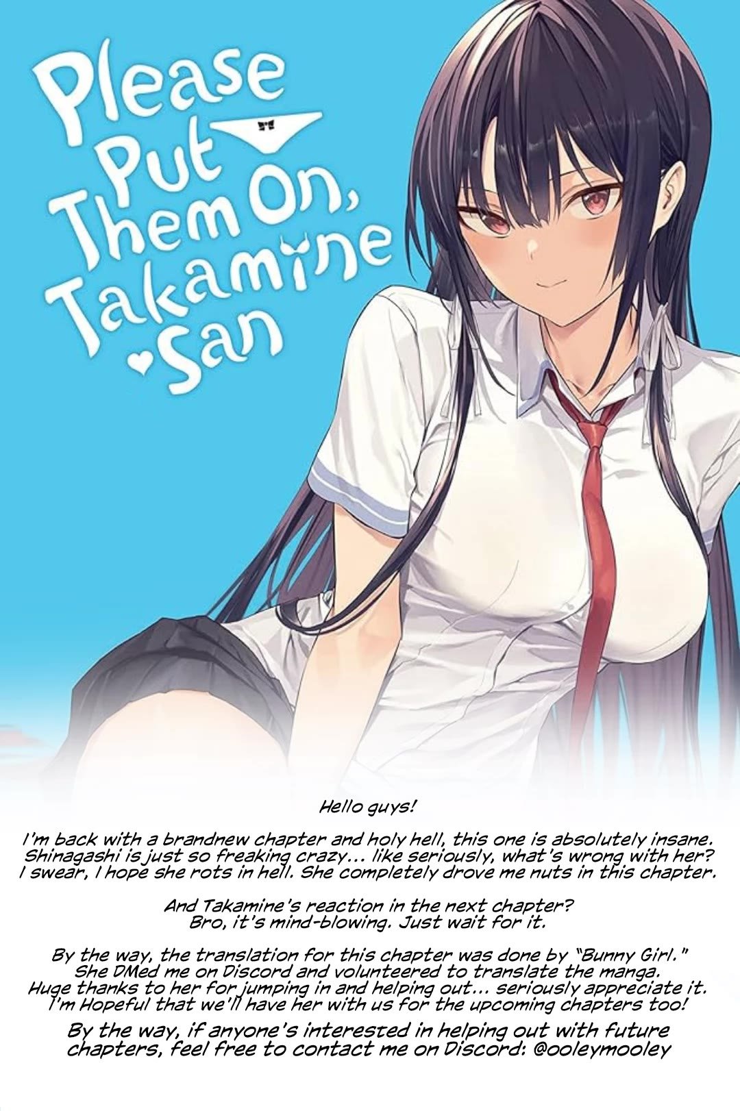 Please Put Them On, Takamine-san Chapter 66.1 - Page 1