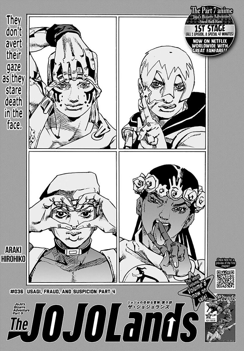 Jojo’s Bizarre Adventure Part 9 – The Jojolands Chapter 36 - Page 1