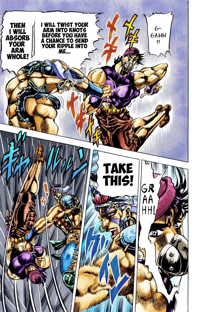 JoJo’s Bizarre Adventure Part 2 – Battle Tendency (Colored) Chapter 33 - Page 13