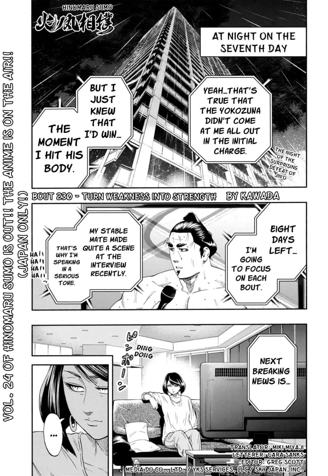 Hinomaru Sumo Chapter 230 - Page 1