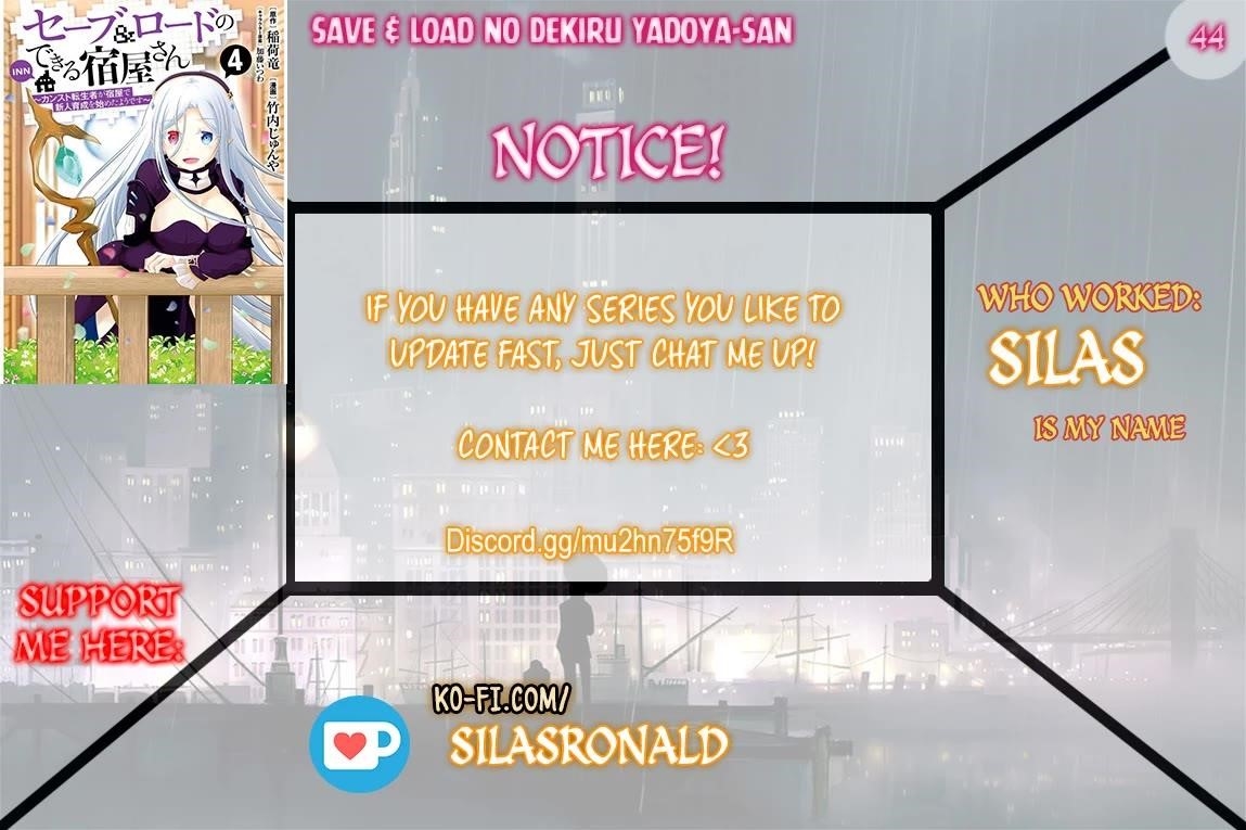 The Inn Where You Can Save and Load ~ It Seems an OP Reincarnator Has Begun Training Newcomers at an Inn ~ Chapter 44 - Page 1