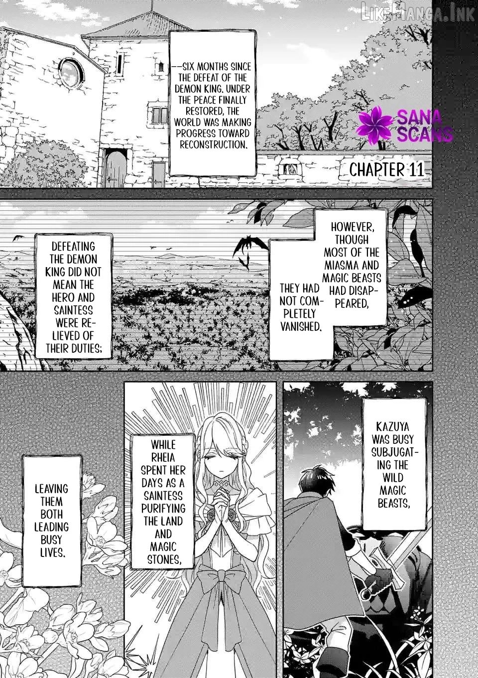 Onimotsu to Yobareta Tensei Hime wa, Shoukan Yuusha ni Koi wo Shite Seijo ni Narimashita Chapter 11 - Page 1