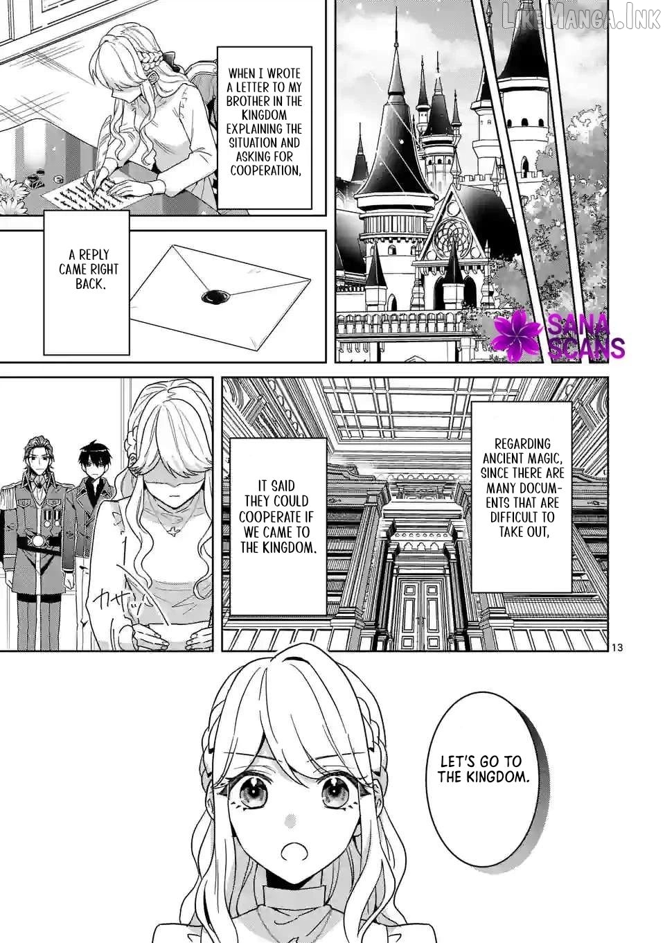 Onimotsu to Yobareta Tensei Hime wa, Shoukan Yuusha ni Koi wo Shite Seijo ni Narimashita Chapter 12 - Page 13