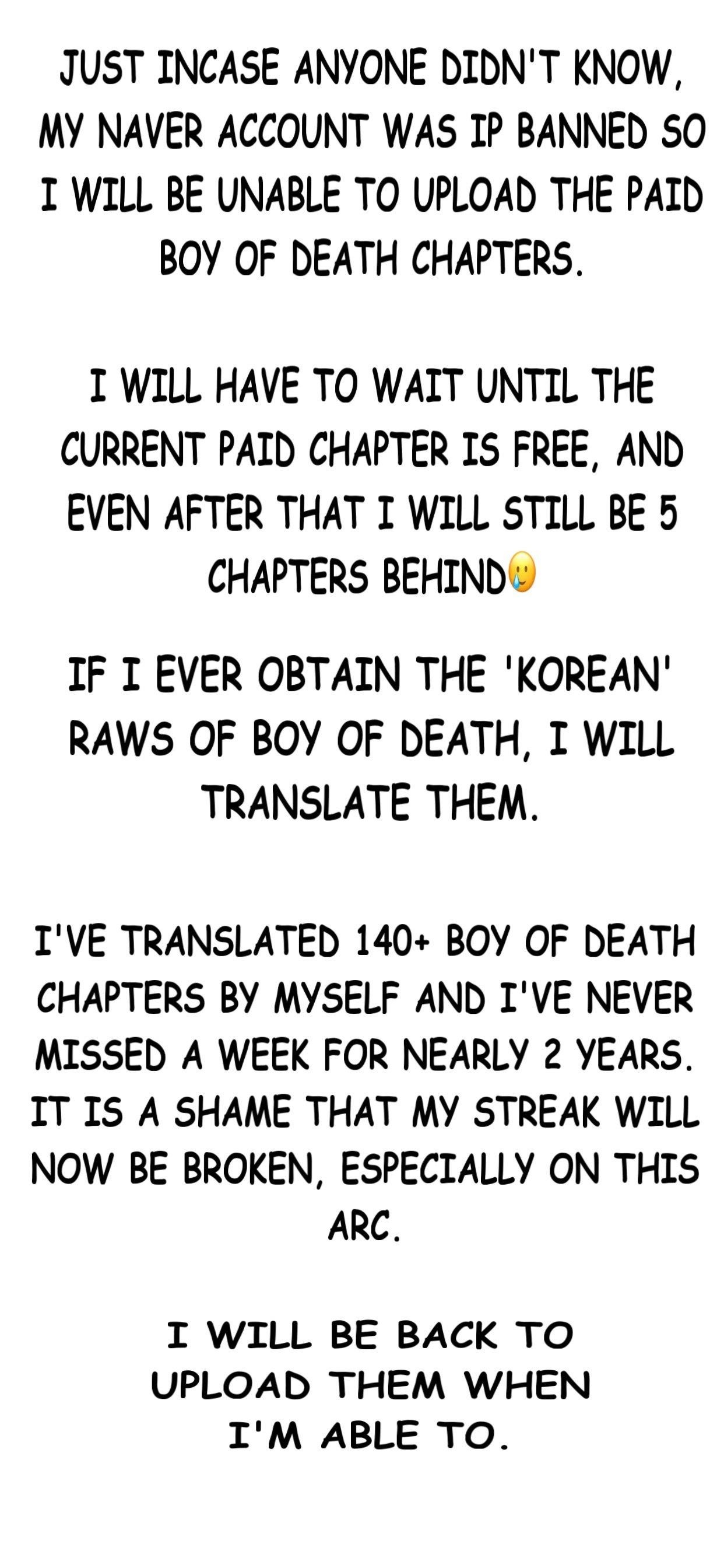 The Boy Of Death Chapter 292.5 - Page 1