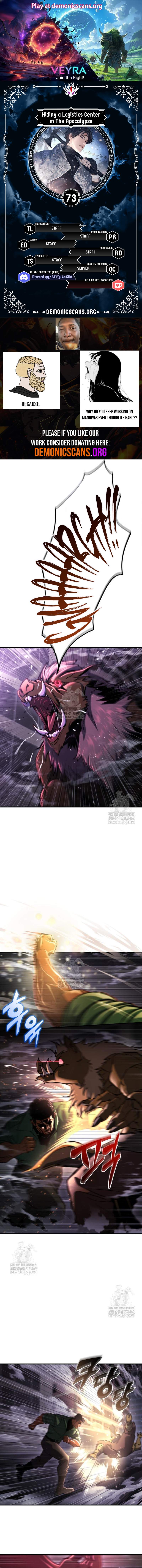 Hiding a Logistics Center in The Apocalypse Chapter 73 - Page 1
