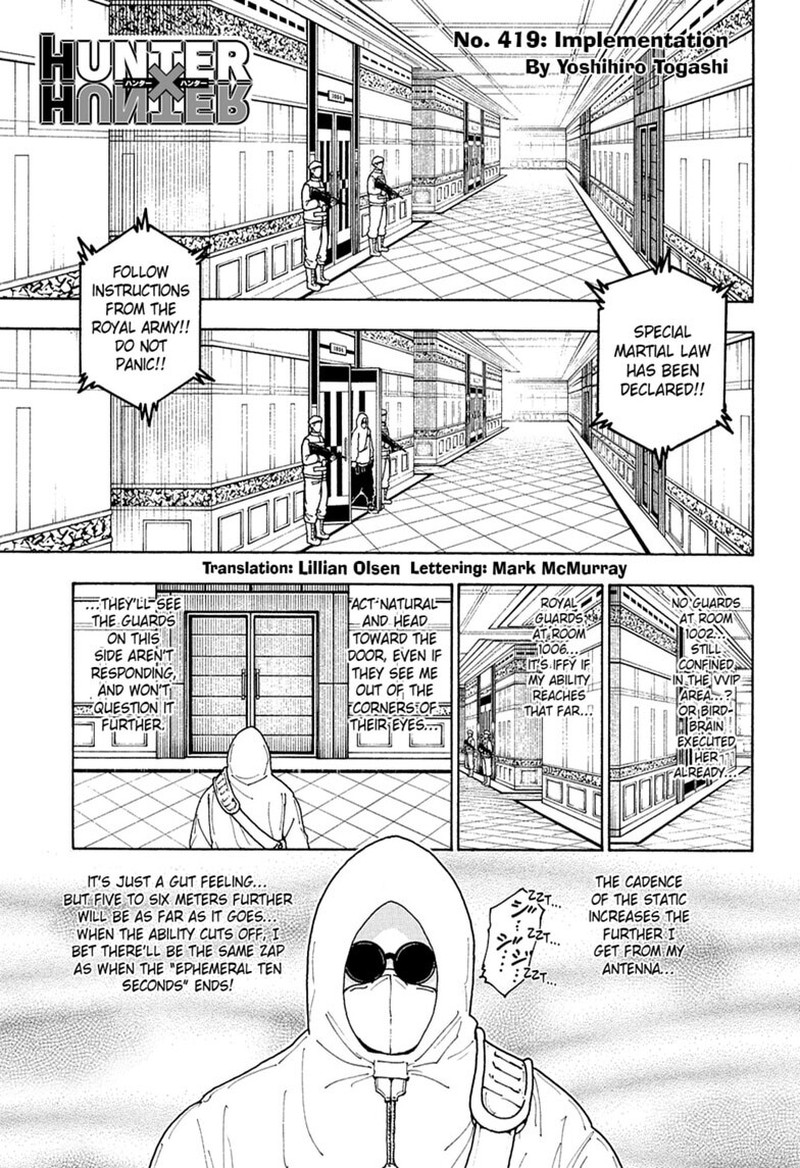 Hunter x Hunter Chapter 419 - Page 1