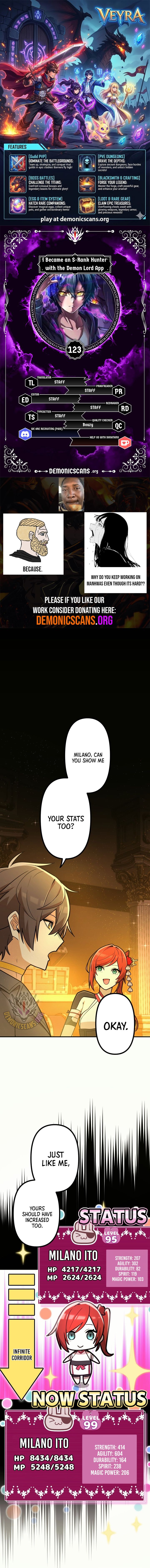 I Became an S-Rank Hunter with the Demon Lord App Chapter 123 - Page 1