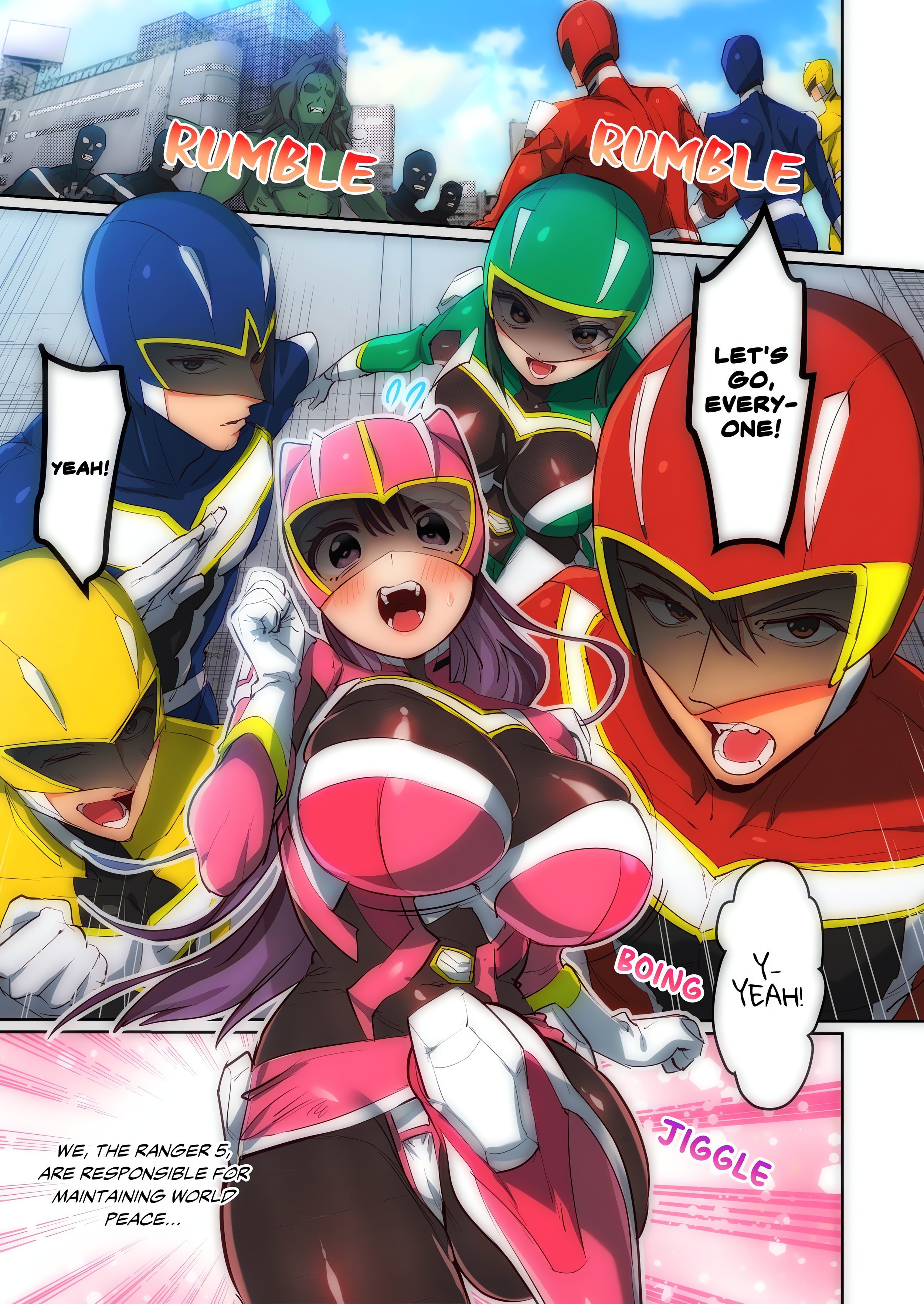 Pitiful Ranger Pink: I’m Such a Disgrace, but It Feels So Good! (Uncensored) Chapter 1 - Page 1