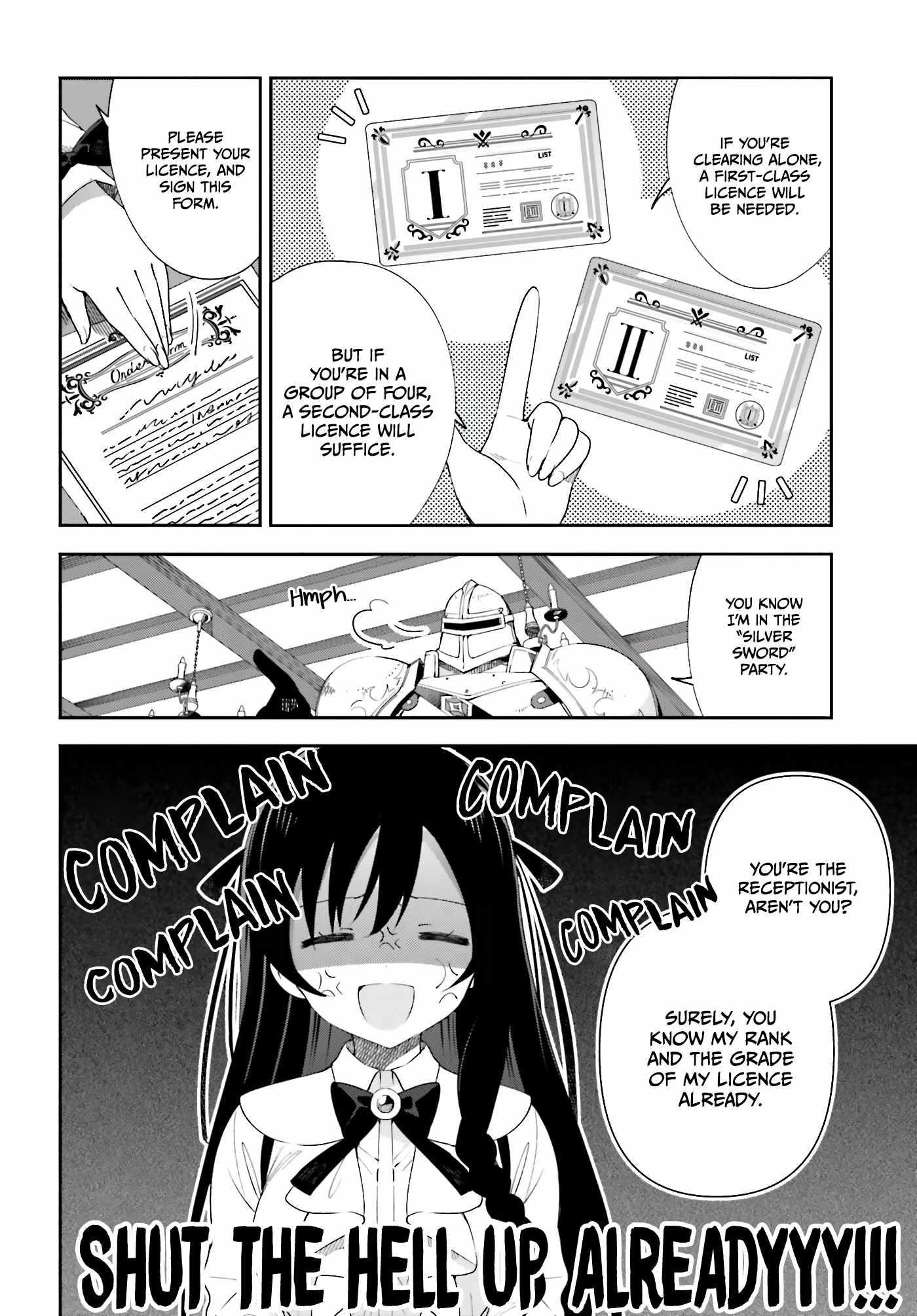 I’m the guild receptionist, but since I don’t want to work overtime, I think I’ll just solo the boss Chapter 1 - Page 9